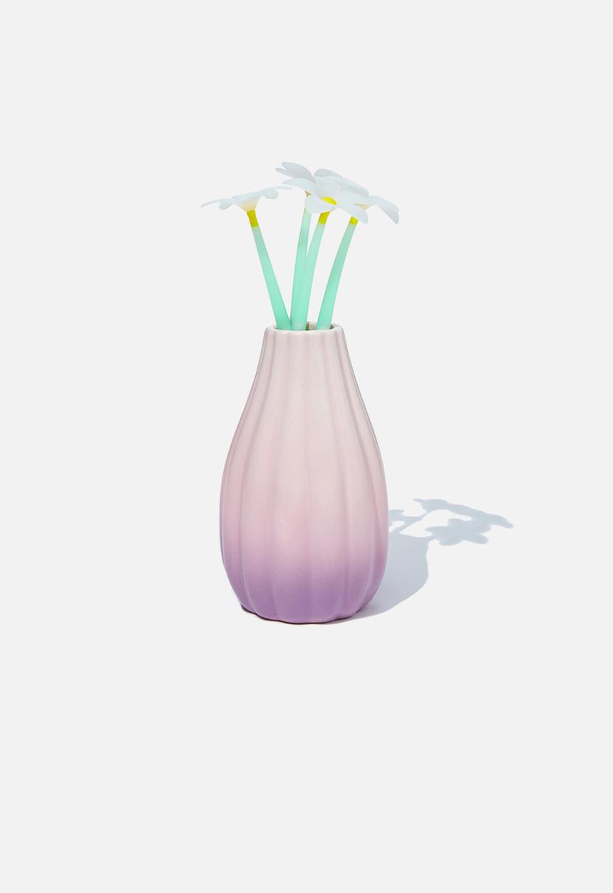 Typo - Flower vase pen set - soft pop pink