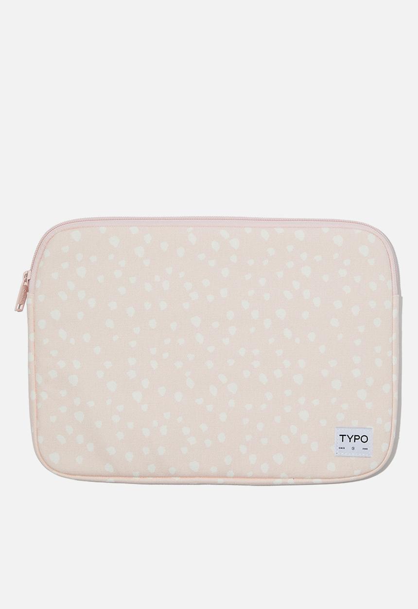 Typo - Take me away 13 inch laptop case - spots/ballet blush