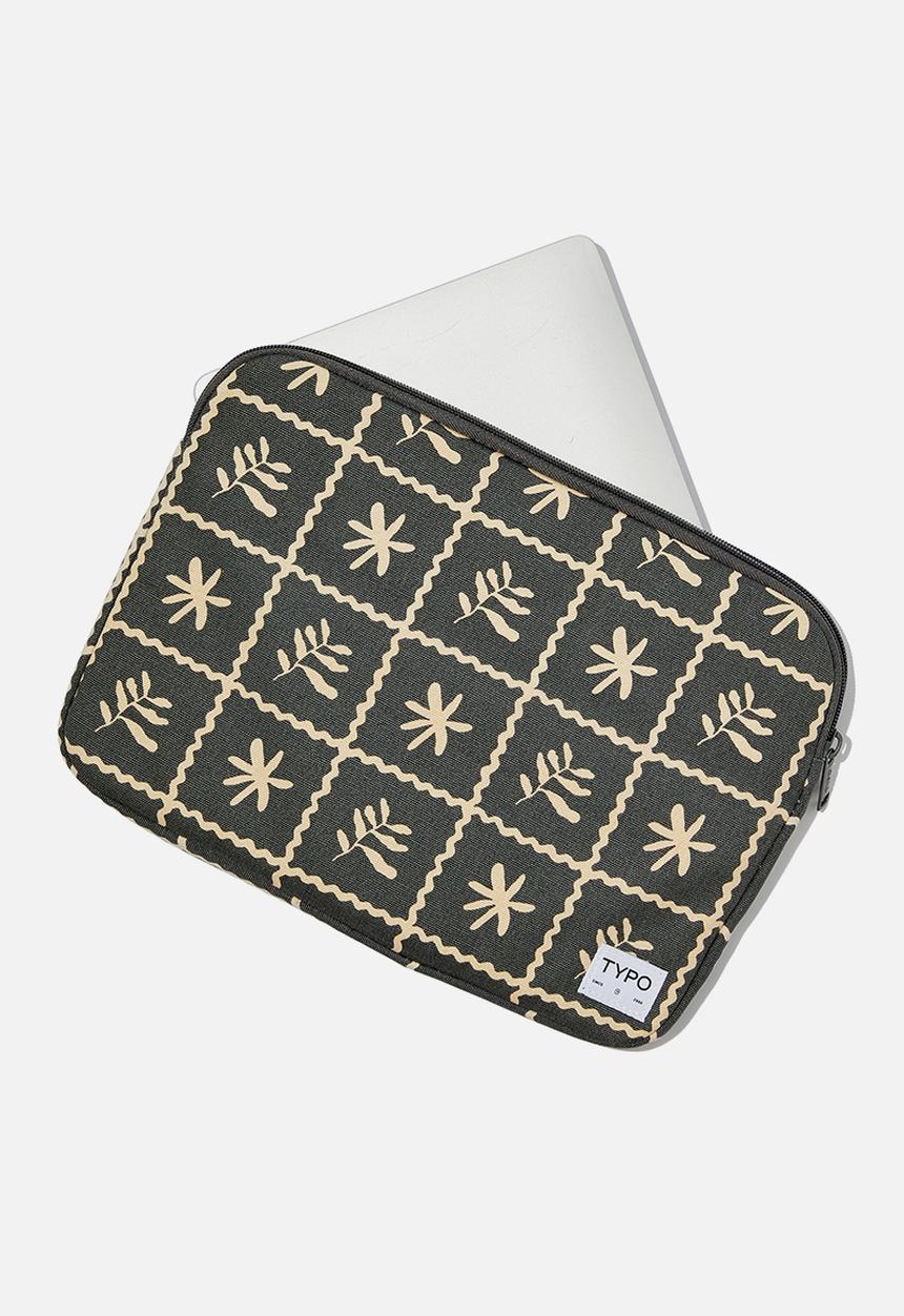 Typo - Take me away 13 inch laptop case - ric rac tile/welsh slate