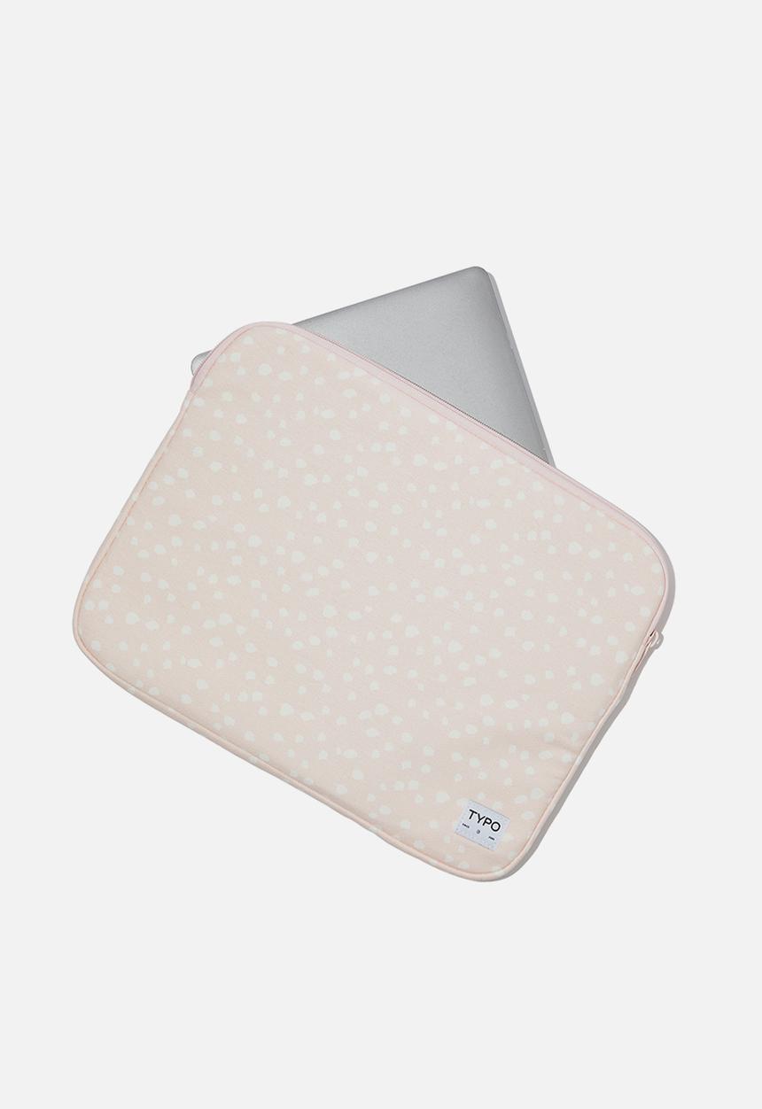 Typo - Take me away 15 inch laptop case - spots/ballet blush