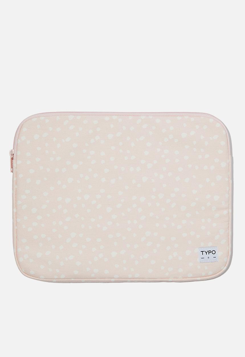 Typo - Take me away 15 inch laptop case - spots/ballet blush