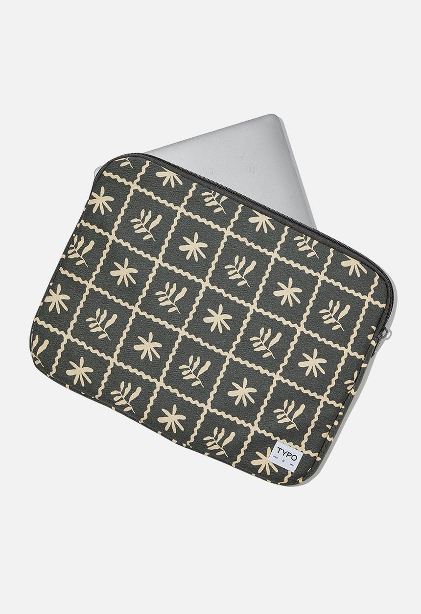 Typo - Take me away 15 inch laptop case - ric rac tile/welsh slate