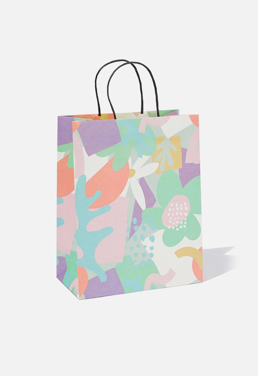 Typo - Get stuffed gift bag - medium - abstract floral soft pop