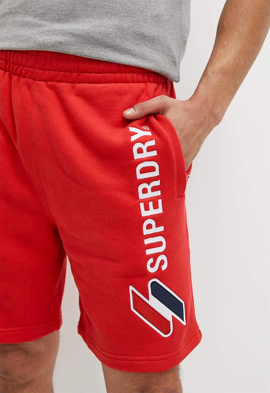 Superdry. - Code sl applique sweatshorts - risk red