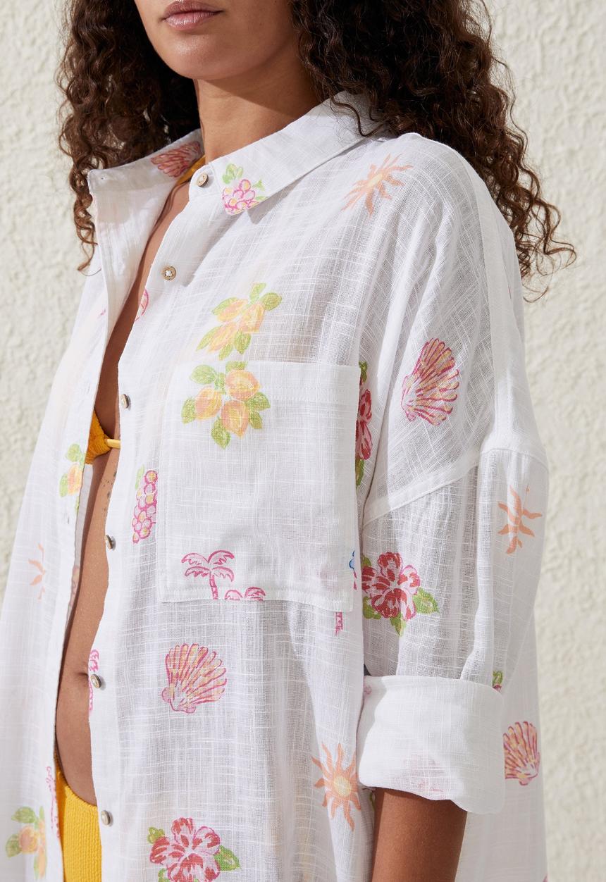 Cotton On - Swing Beach Shirt - Sardinia