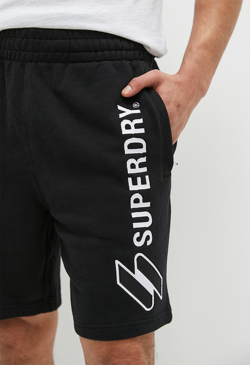 Superdry. - Code sl applique sweatshorts - black