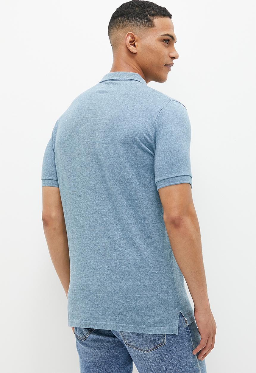 Superdry. - Classic pique polo - desert sky blue grit