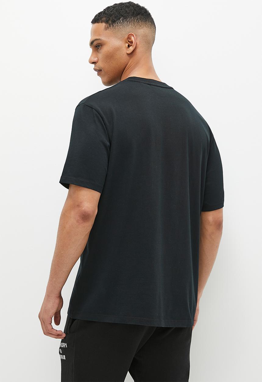 Superdry. - Code sl applique tee - black