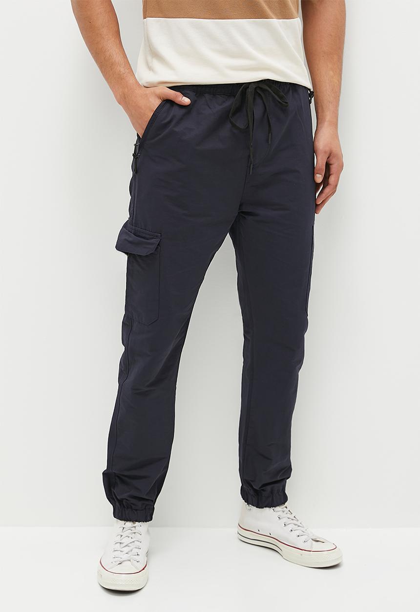 urban° - Mens Urban core cargo with HD print Pants - Black Iris