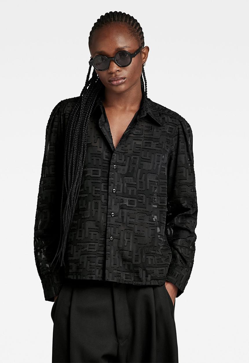 G-STAR - Boxy shirt long sleeve women - dk black