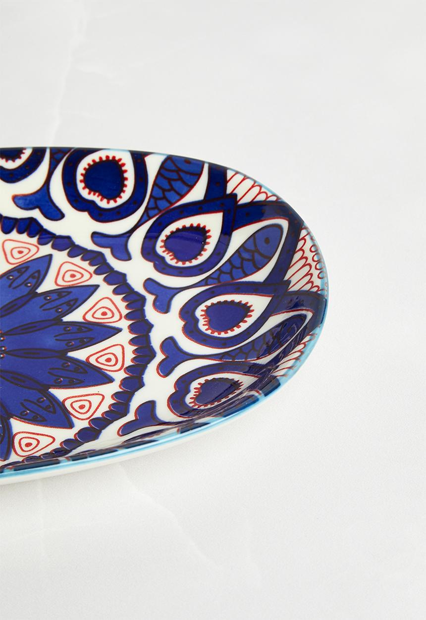 Sixth Floor - Ethnic plate oval - navy