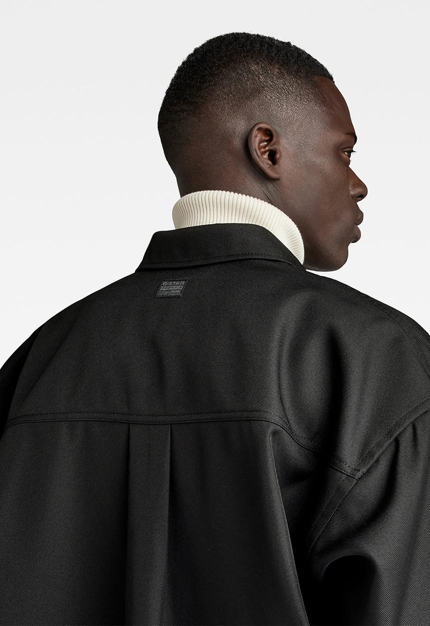 G-STAR - Tp Button Down Oversized Shirt l\s Sergeant twill r - dk black