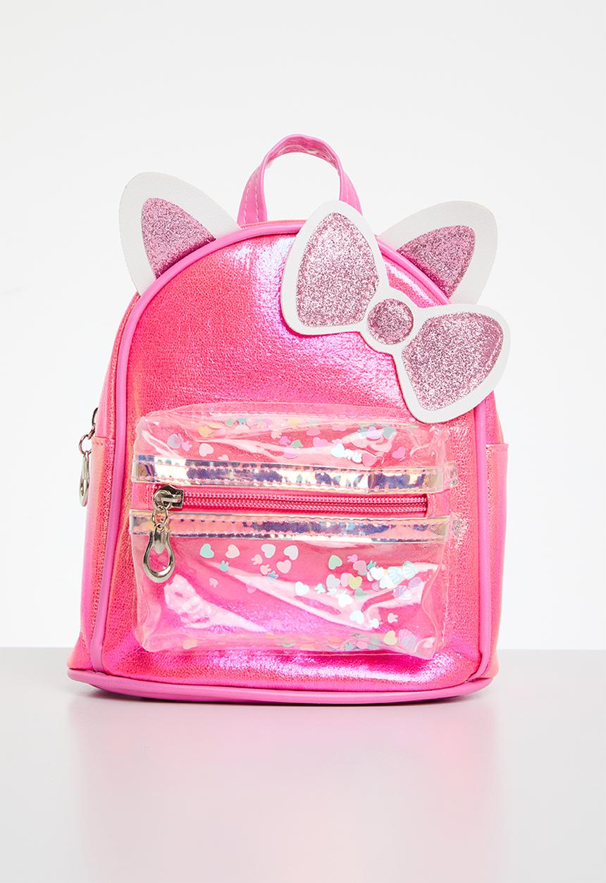Pop Candy - Bowknot metallic backpack - pink