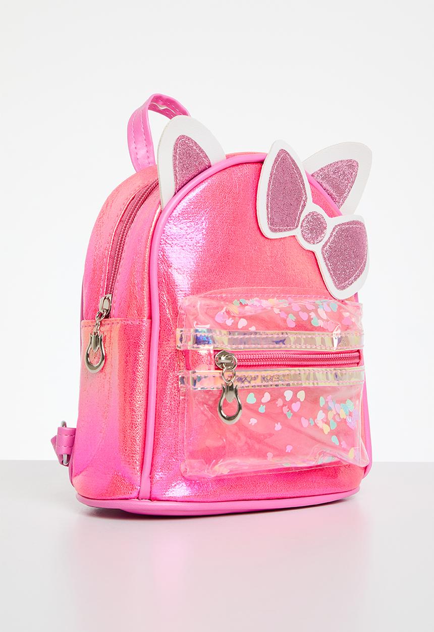 Pop Candy - Bowknot metallic backpack - pink