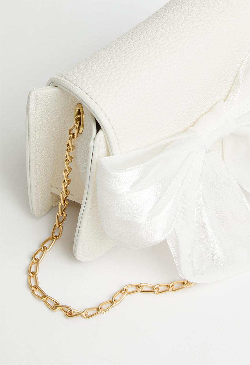 Pop Candy - Bowknot hand bag - white