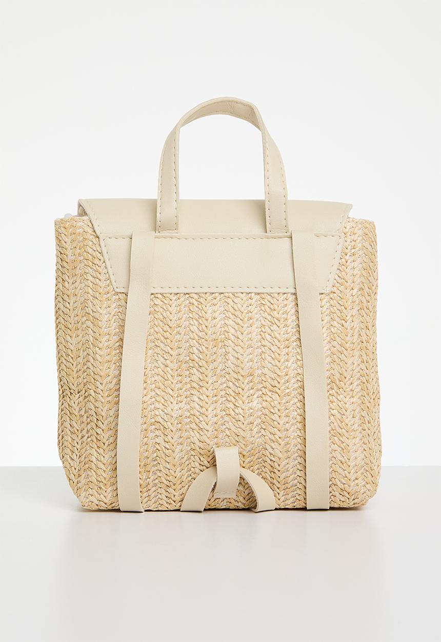 Pop Candy - Straw backpack - beige