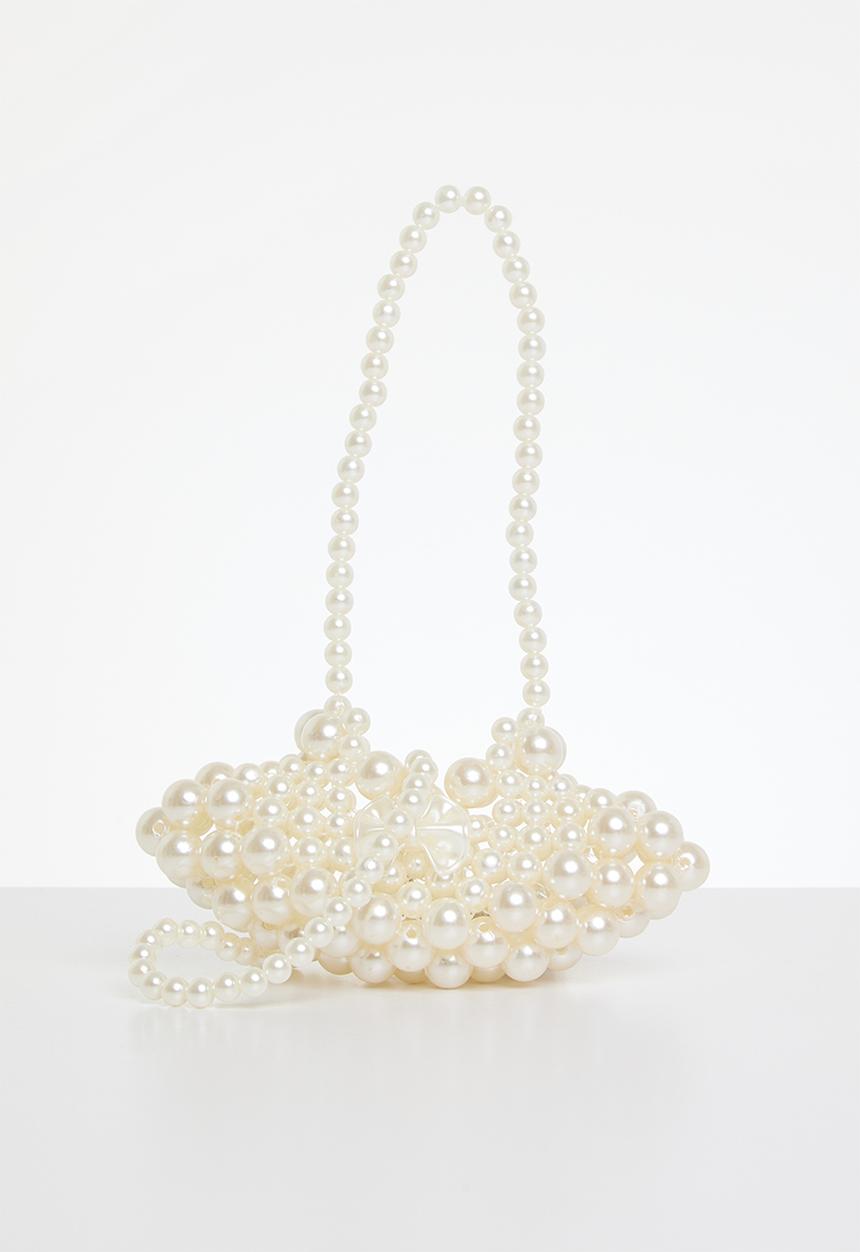 Pop Candy - Pearl purse - white