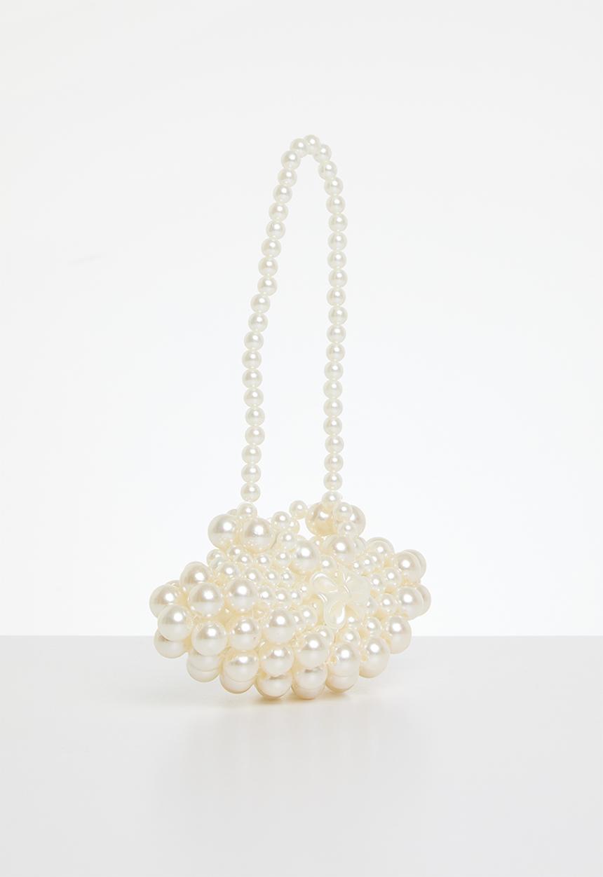 Pop Candy - Pearl purse - white