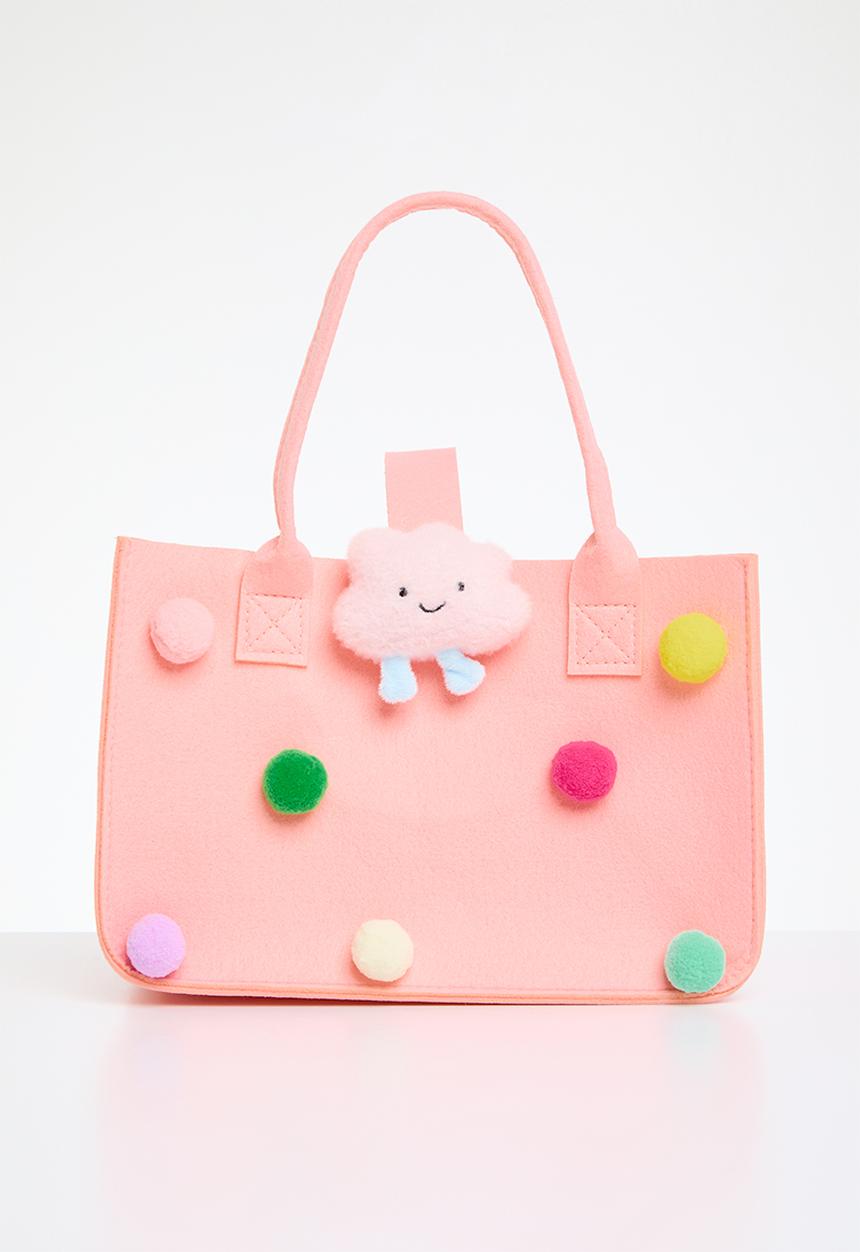 Pop Candy - Pom pom hand bag - pink