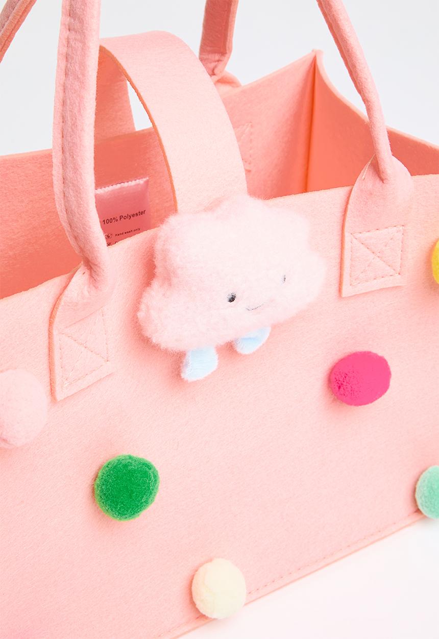 Pop Candy - Pom pom hand bag - pink