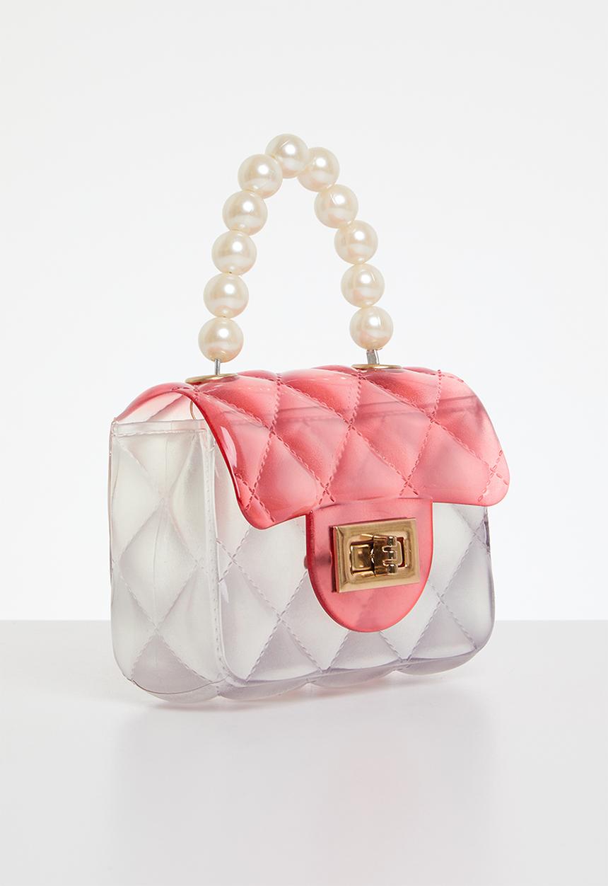 Pop Candy - Quilted hand bag - pink & blue
