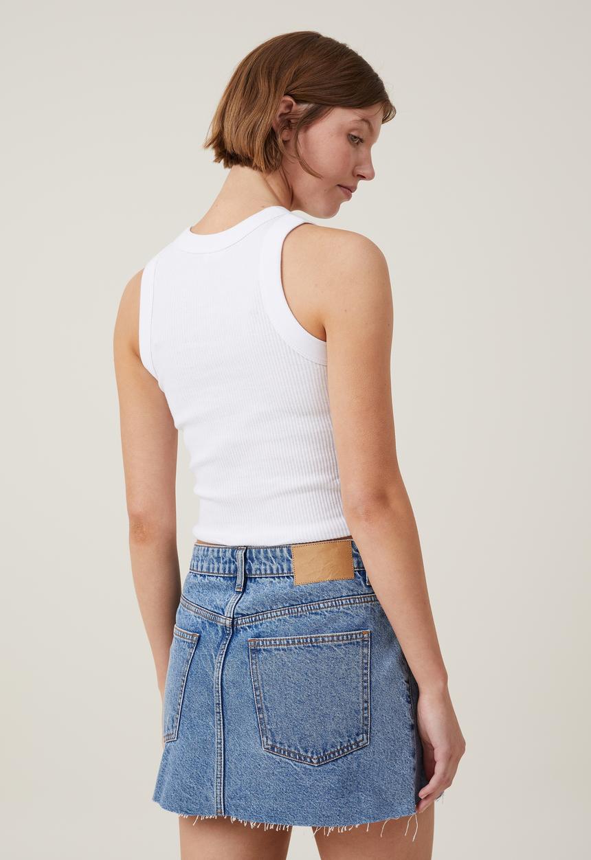 Cotton On - Denim Mini Skirt - Offshore Blue