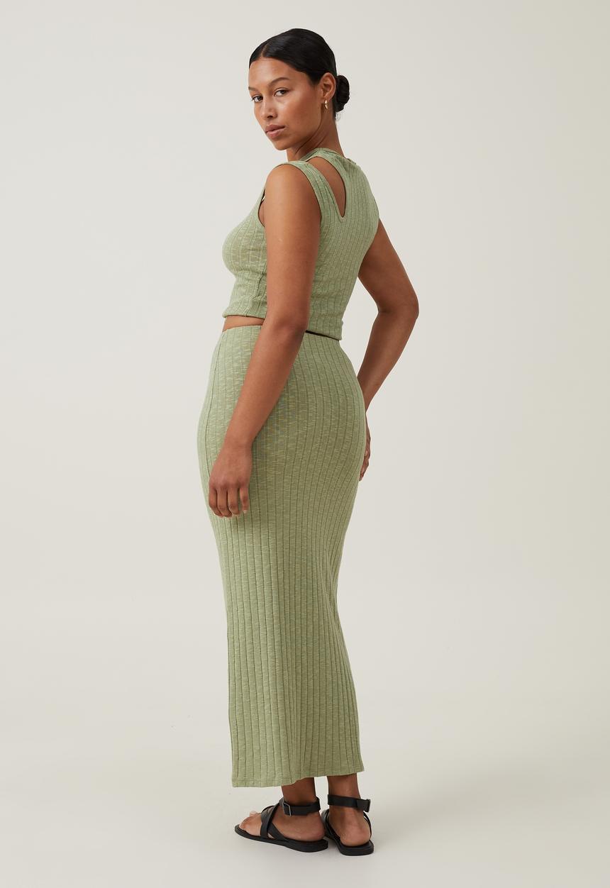 Cotton On - Aria Maxi Skirt - Cool Khaki