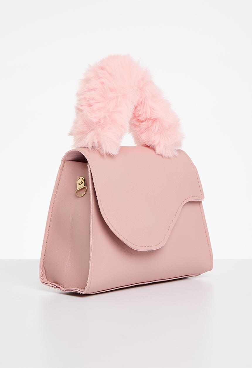 Pop Candy - Fur handle handbag - pink