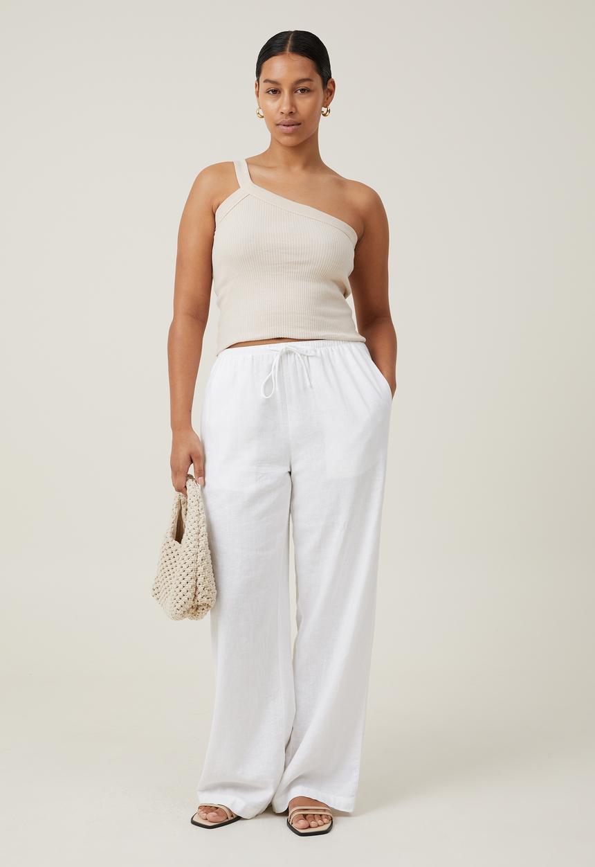 Cotton On - The 91 One Shoulder Tank - Stone