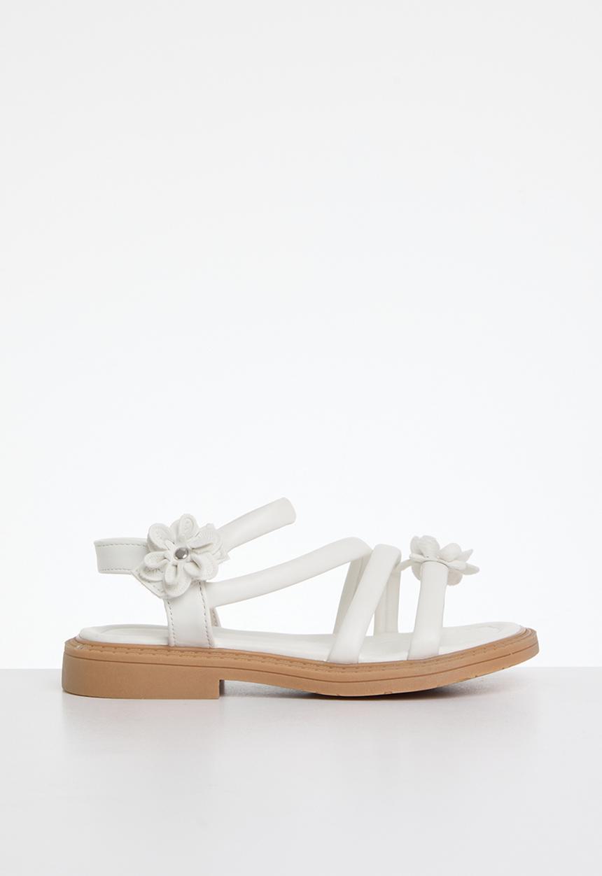 Pop Candy - Floral open toe sandals - white