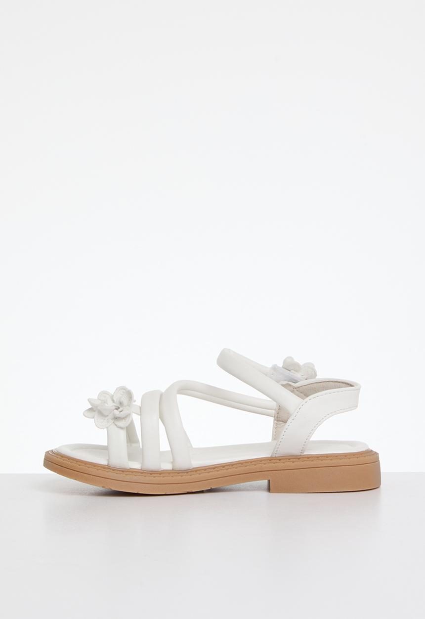 Pop Candy - Floral open toe sandals - white