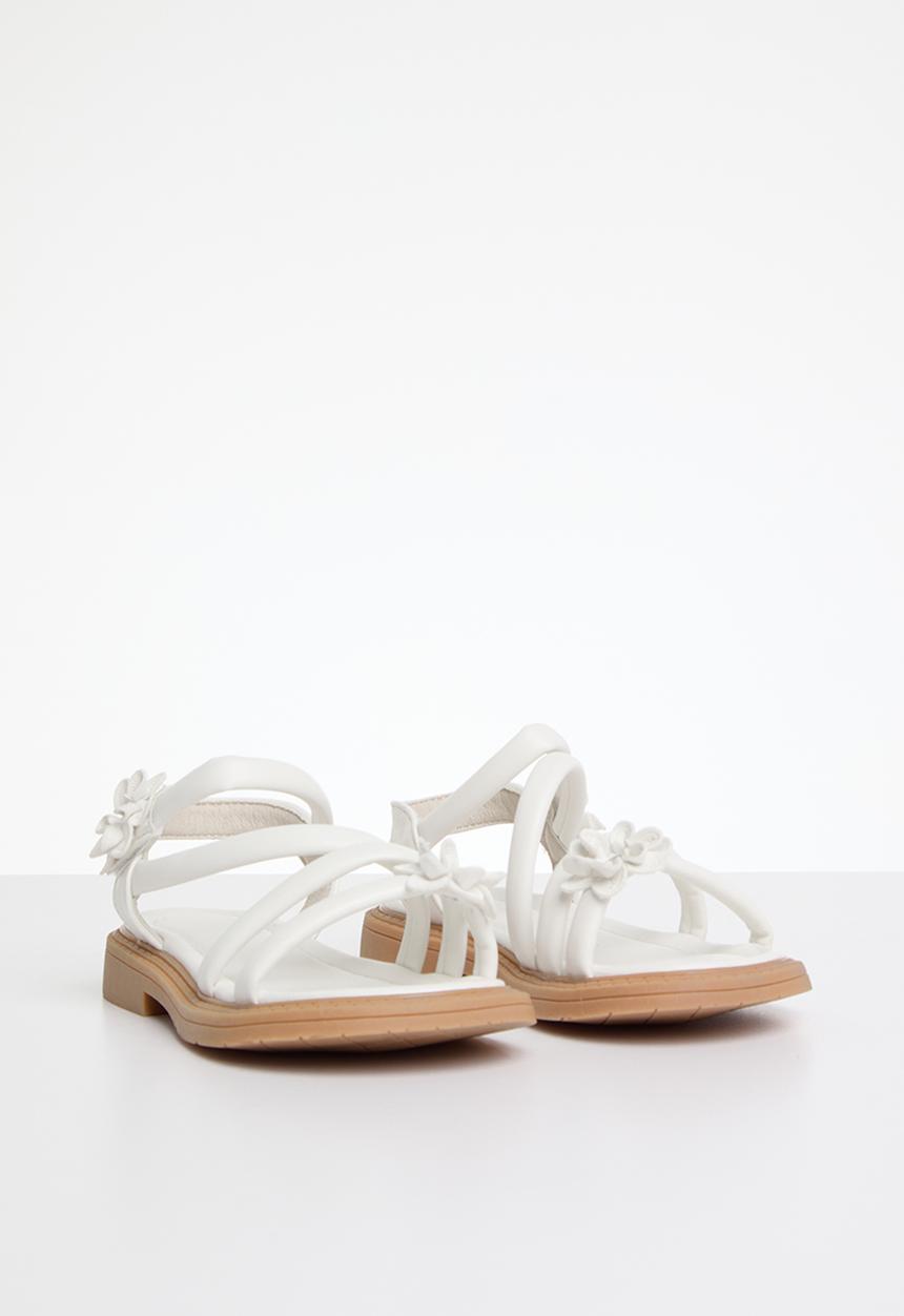 Pop Candy - Floral open toe sandals - white