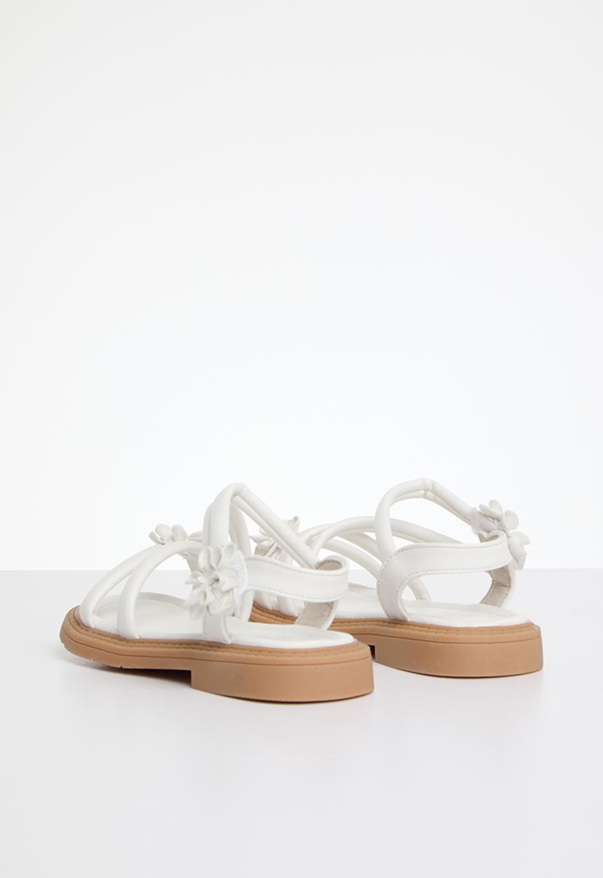 Pop Candy - Floral open toe sandals - white
