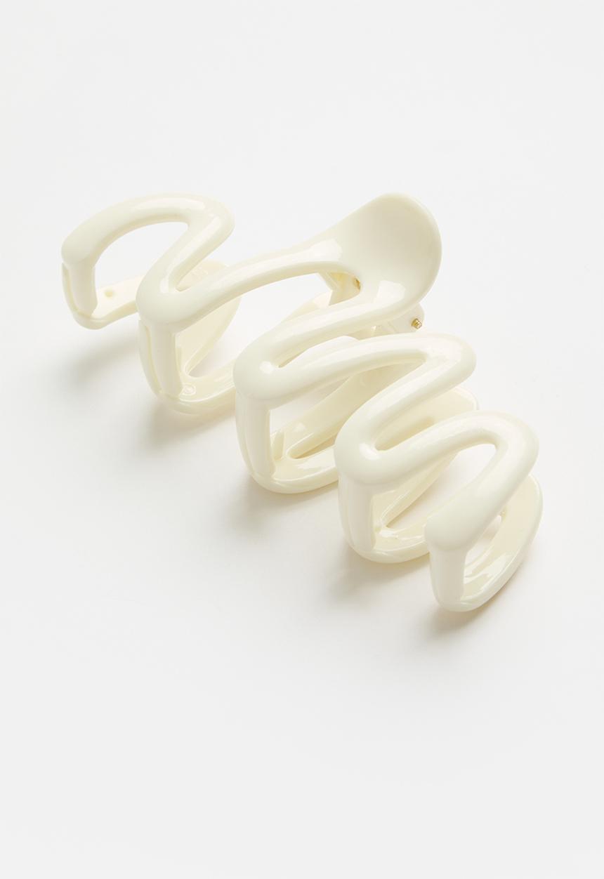 Pop Candy - Wavy hair clip - white