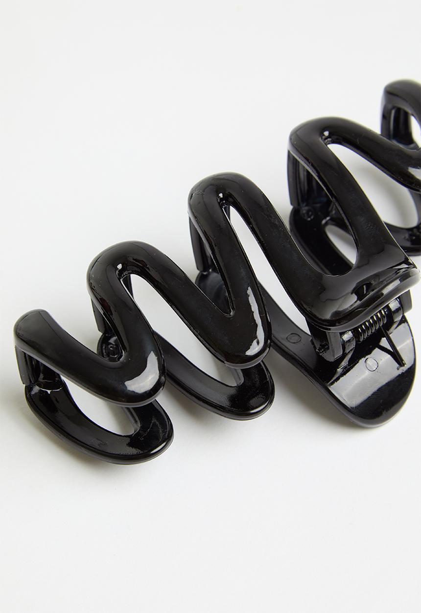 Pop Candy - Wavy hair clip - black