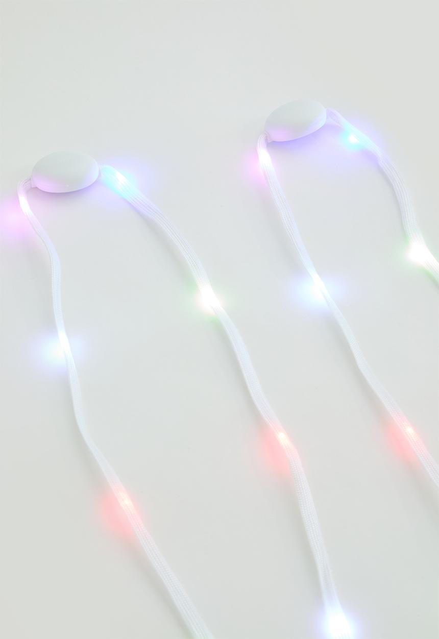 Pop Candy - Luminous shoe laces - white