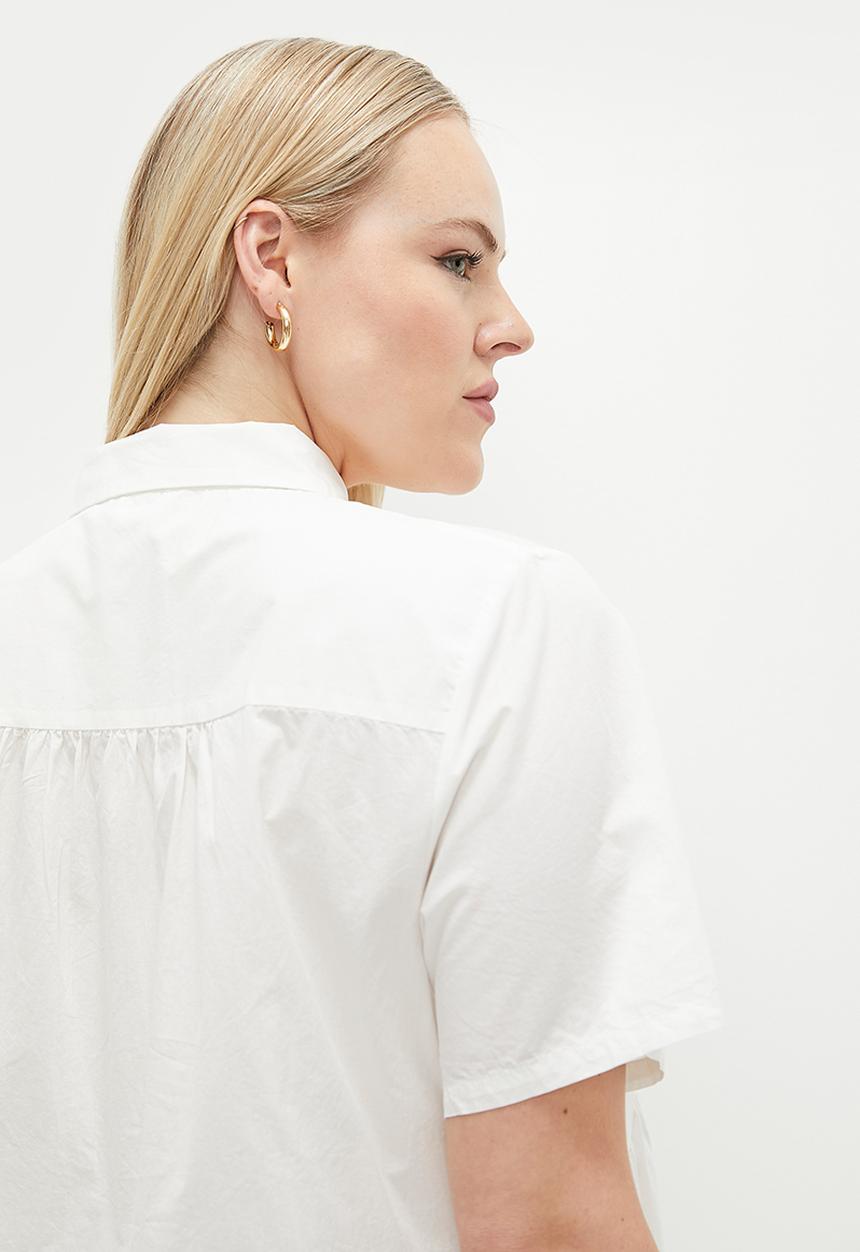 Cotton On - Plus Noah Mini Shirt Dress - White