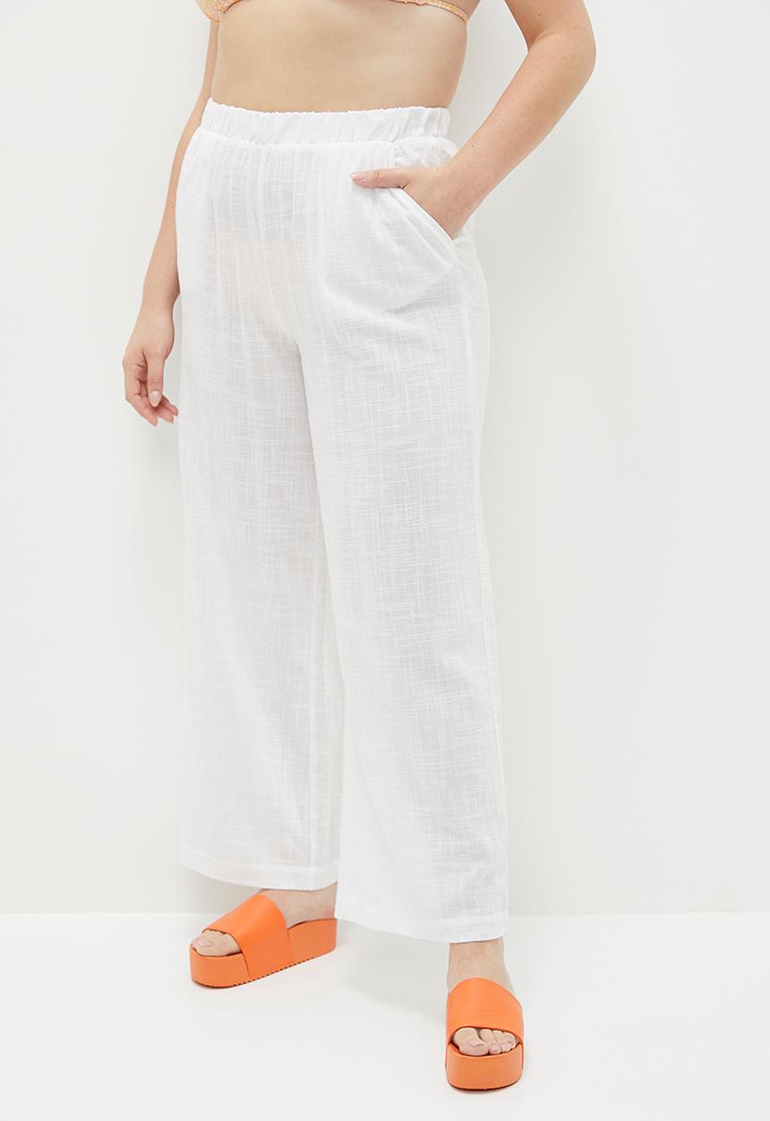 Cotton On - Plus Relaxed Beach Pant - White