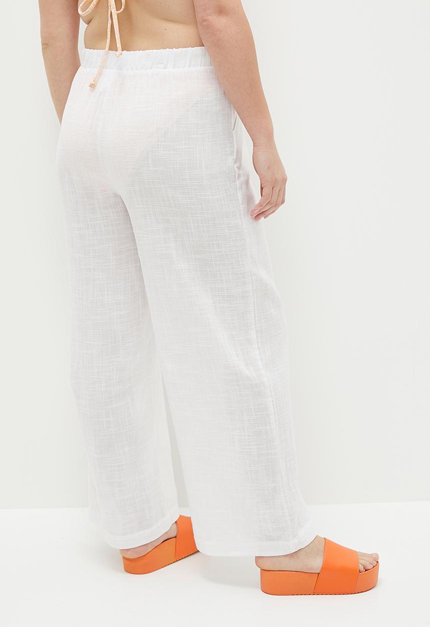 Cotton On - Plus Relaxed Beach Pant - White
