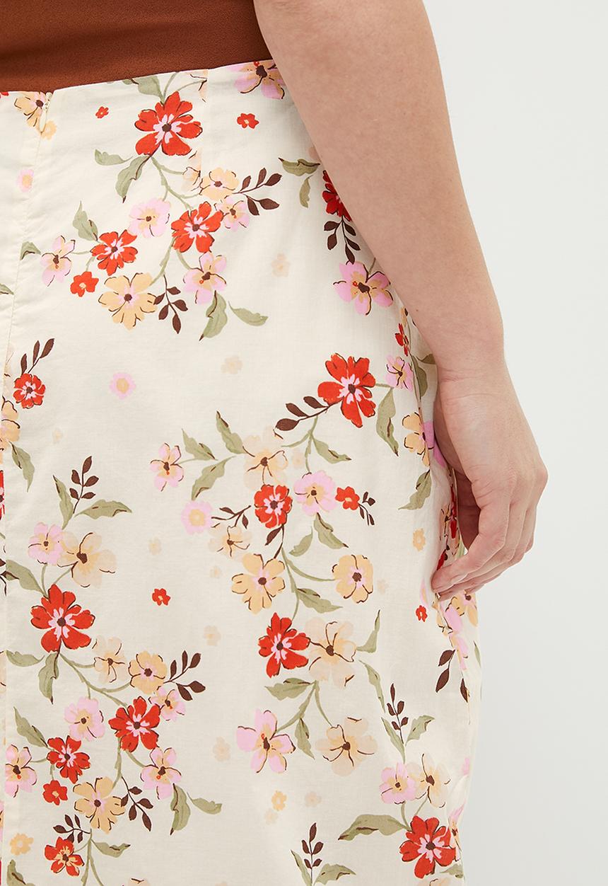 Cotton On - Plus Ellie Maxi Skirt - Dharma Floral Procelain