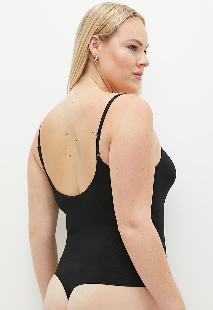 Cotton On - Plus Seamless Shapewear Smooth Bodysuit - Black