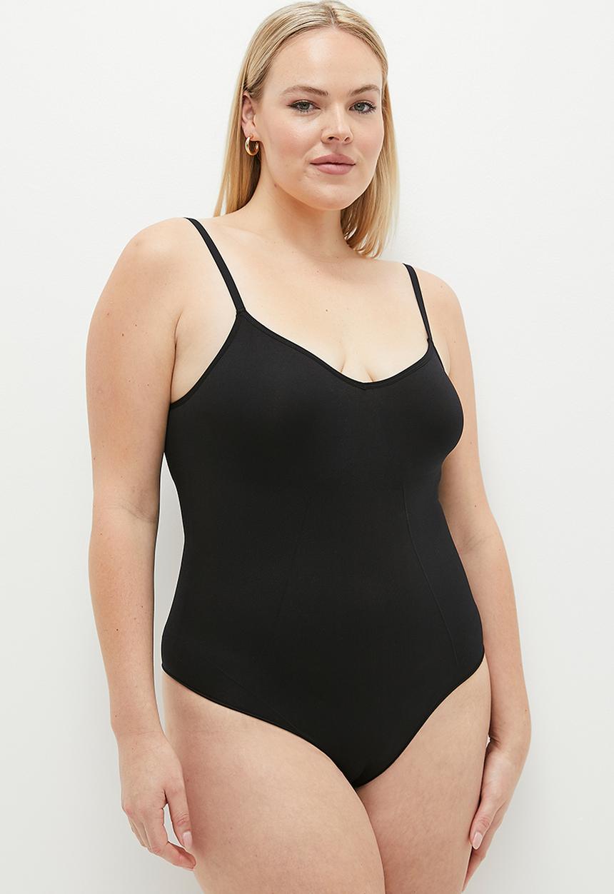 Cotton On - Plus Seamless Shapewear Smooth Bodysuit - Black