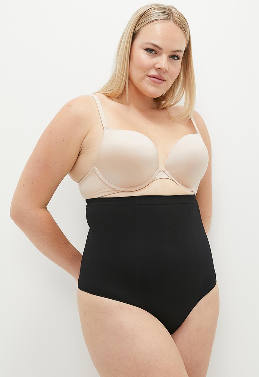 Cotton On - Plus Seamless Shapewear High Waist G String Brief - Black