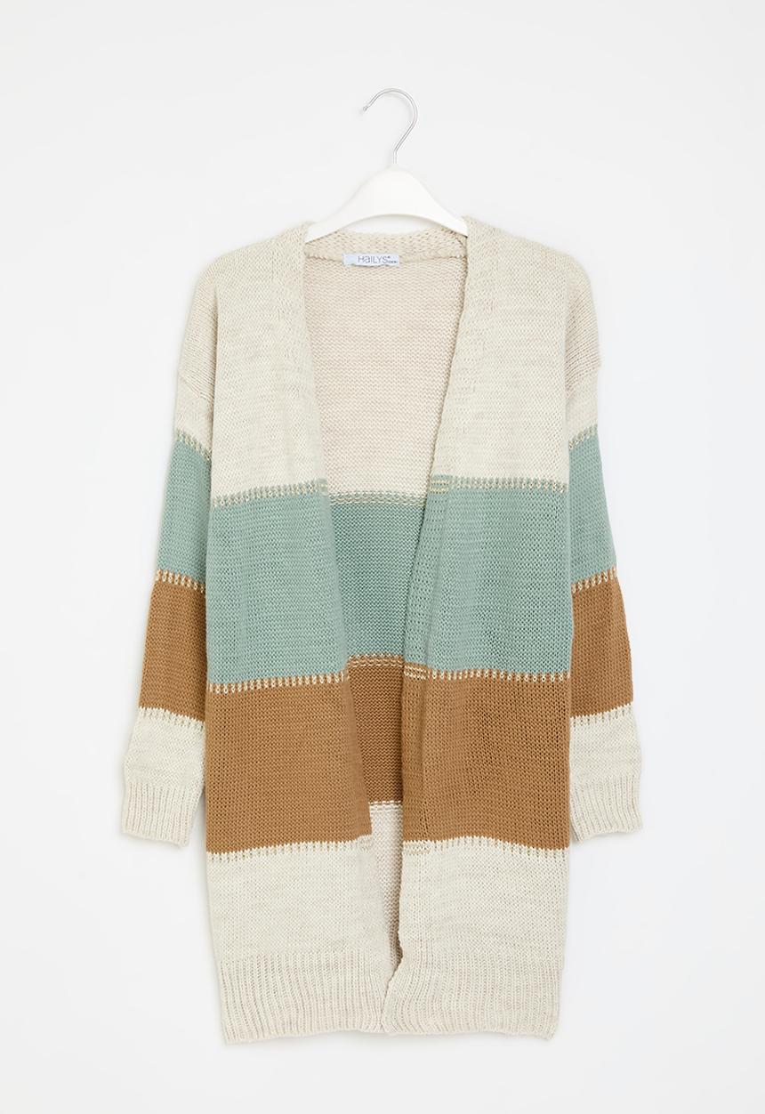 HAILYS - Cardigan - beige marl stripe