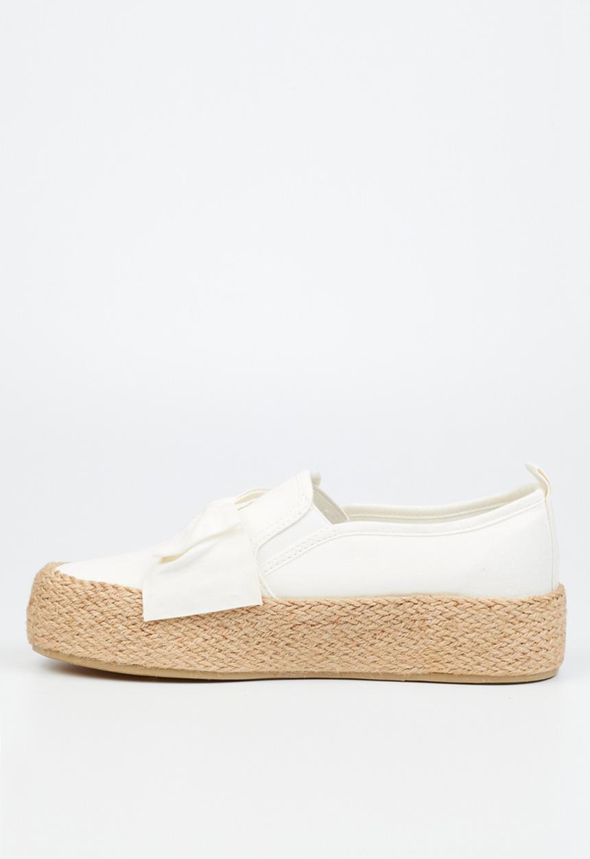 Miss Black - Quebec9 platform sneaker - white