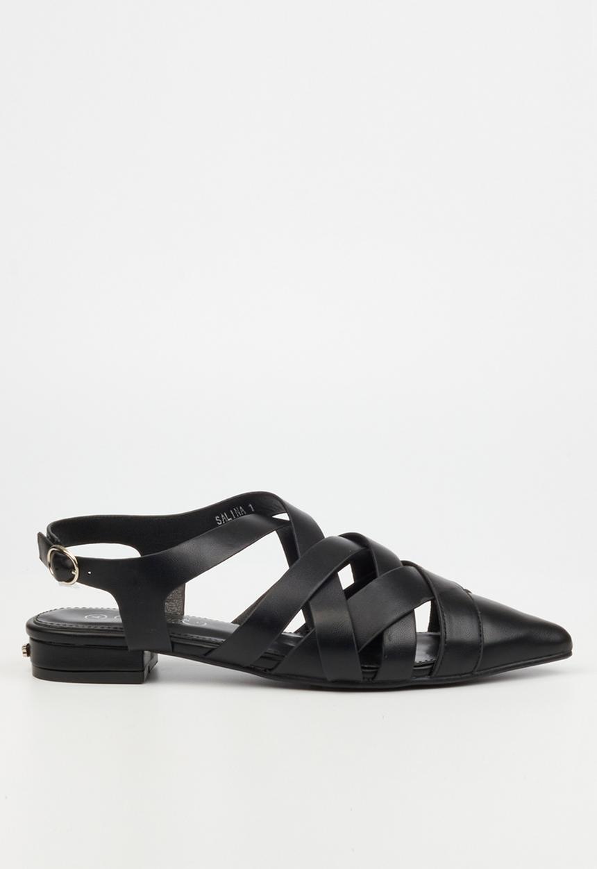 Miss Black - Salina strappy slingback - black