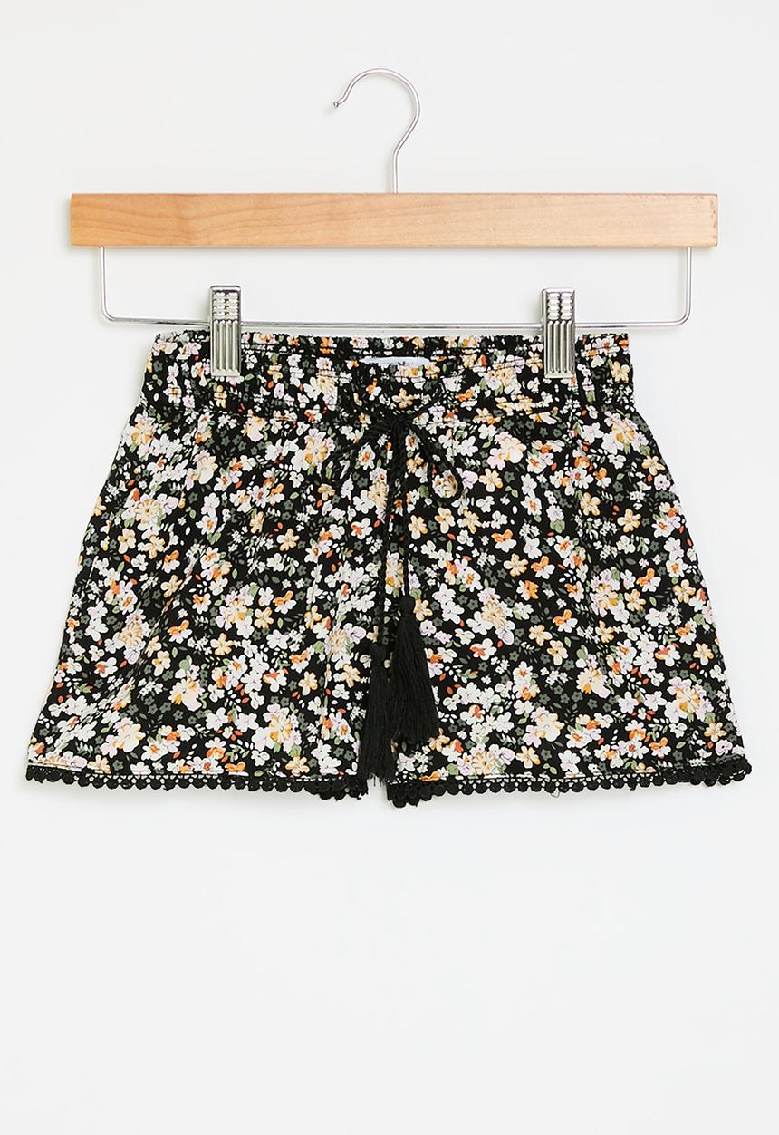 HAILYS - Shorts - black flower