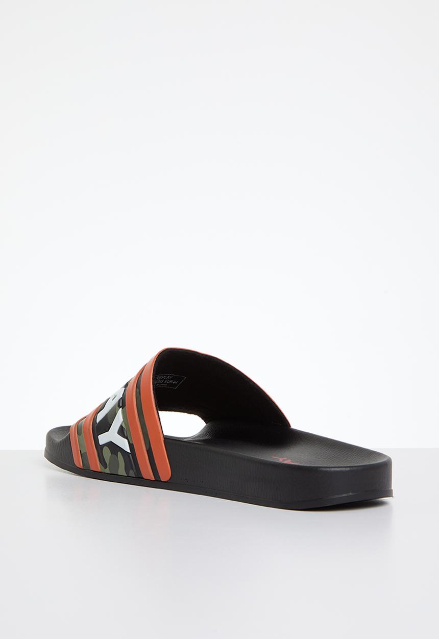Replay - Up stripe slide - camo green