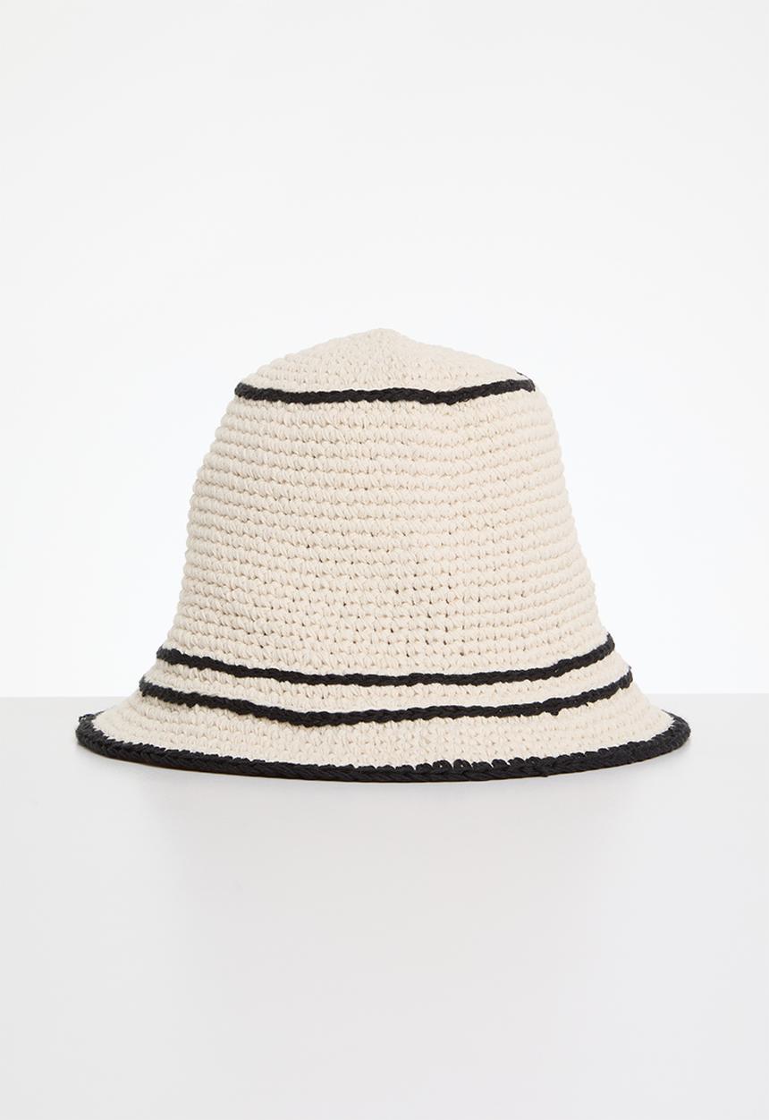 Superbalist - Woven bucket hat - natural/black