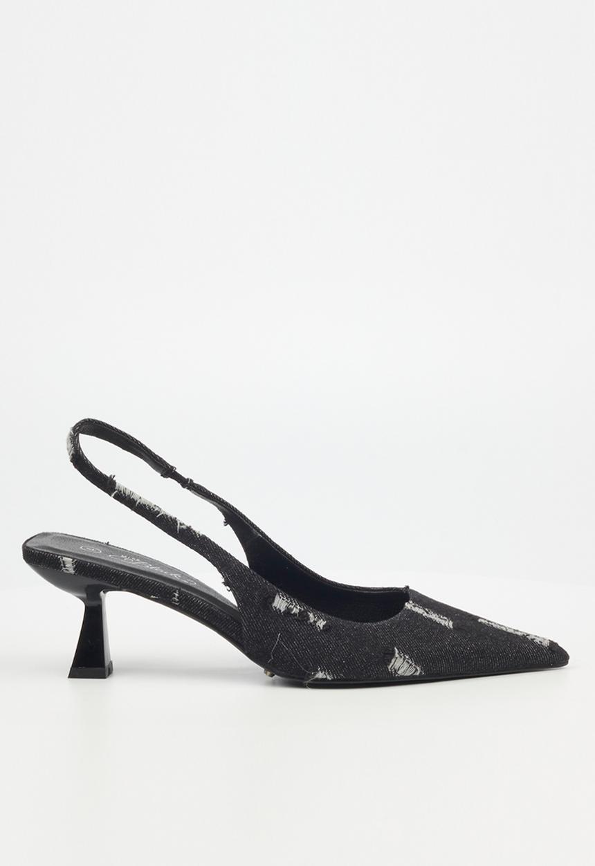 Miss Black - Luelle slingback court - black